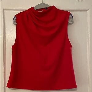 Zara Vibrant Red Sleeveless Blouse
